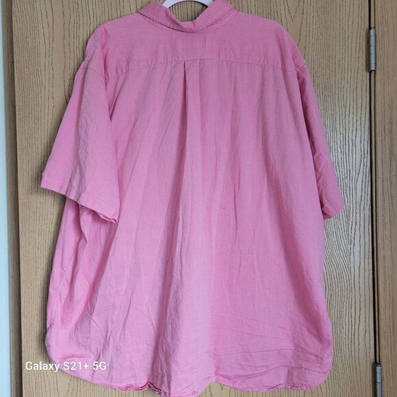 Ralph Lauren Chambray Oxford pink short sleeve shirt button front mens size 3X B - Picture 3 of 7